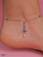Blue & Pearl Italian Anklet
