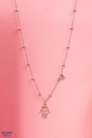 Rose Hand Necklace