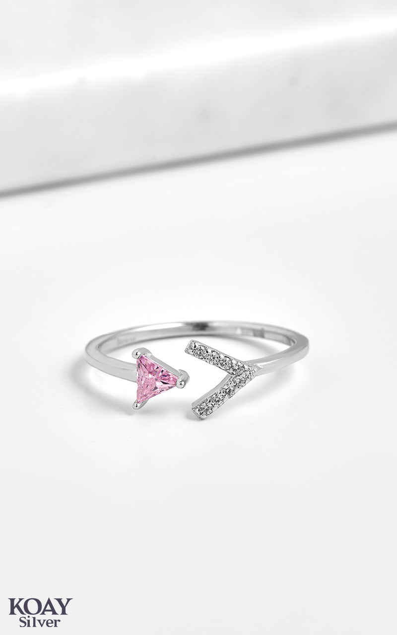 Arrow Zircon Rose Ring