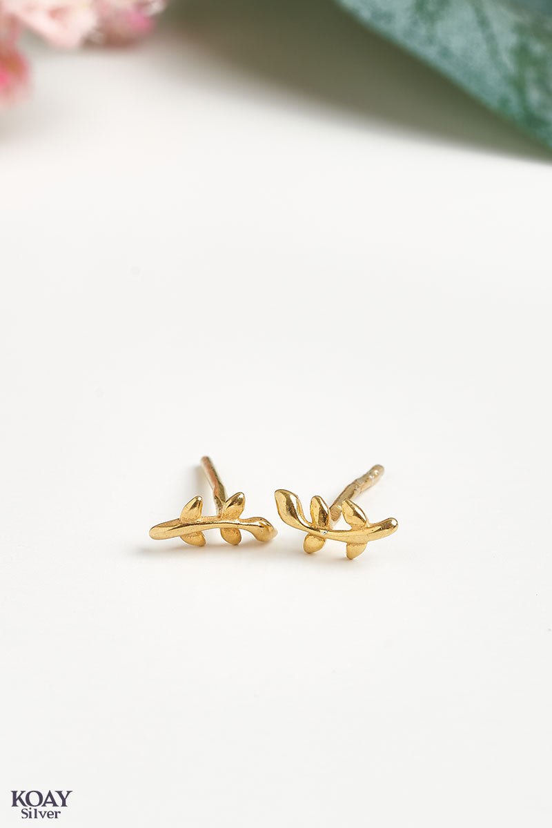 Tiny Leaf Earring GP