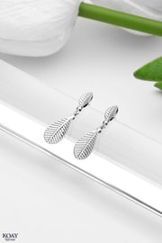 Plain Two Feathers Earring