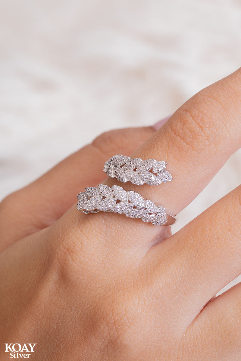 Zircon Double Leaf Ring