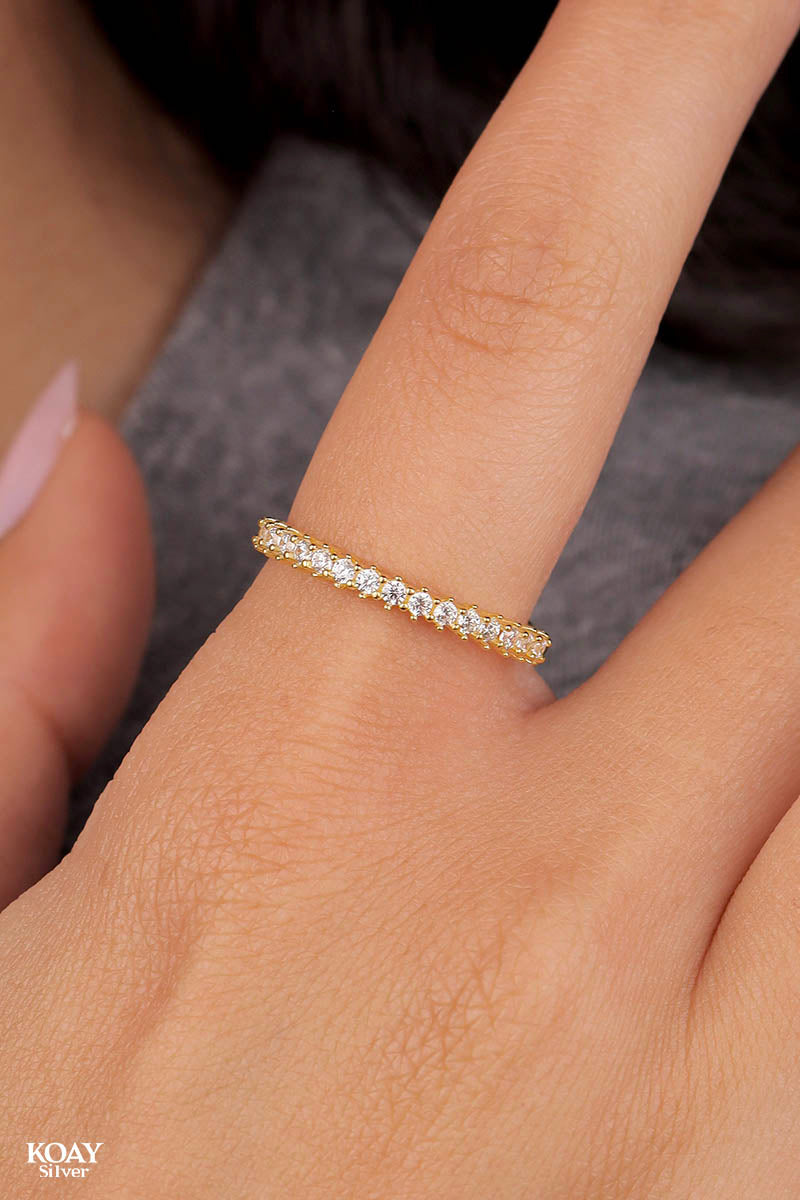 Zircon (0137) Gold Plated Ring