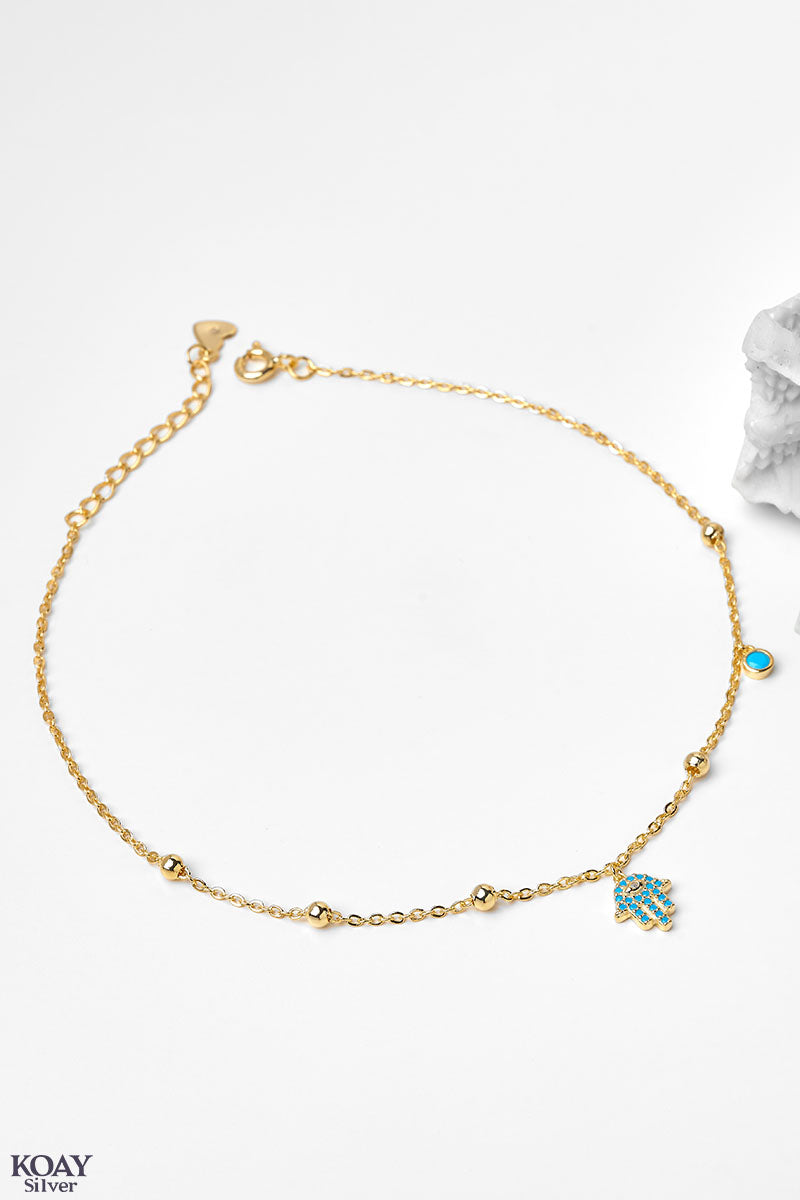 Turquoise Hand Anklet GP