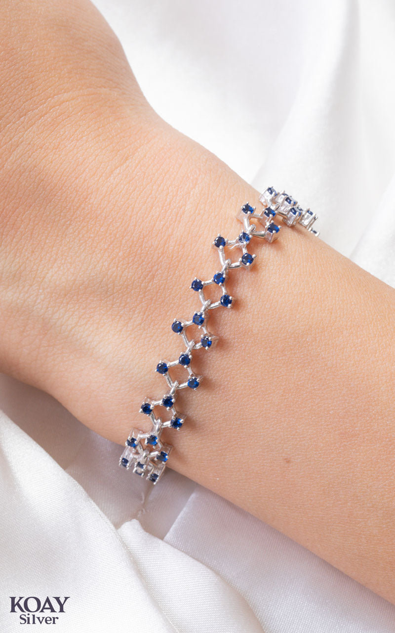 Double Zircon Bracelet (010) Navy