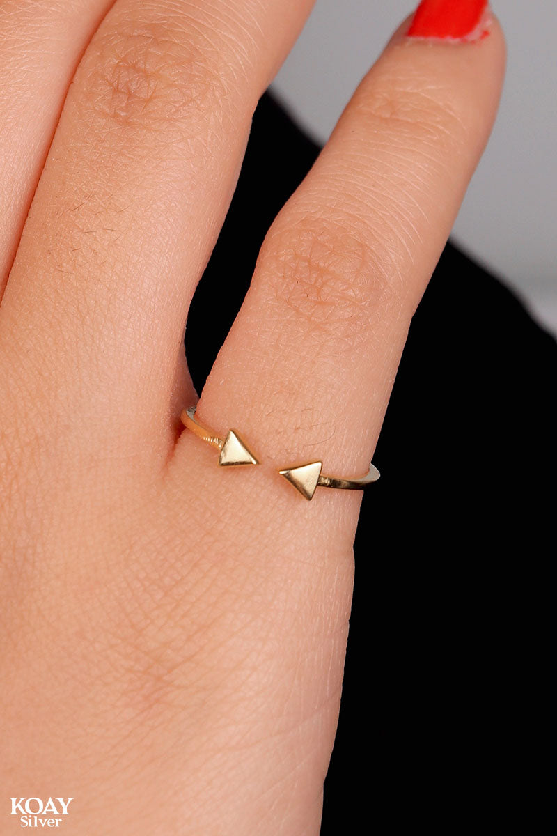 Double Arrows Pinky Ring (GP)