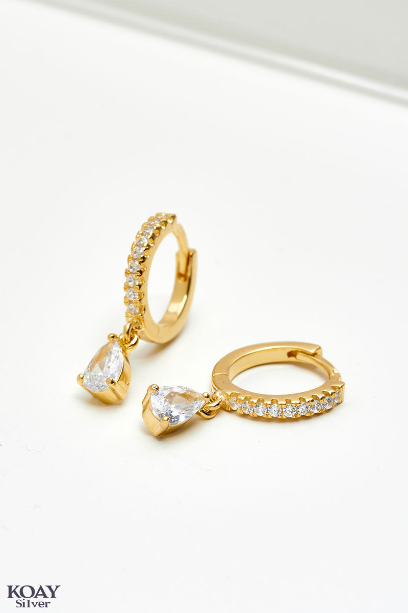 Zircon Hoop (019) Gold Plated
