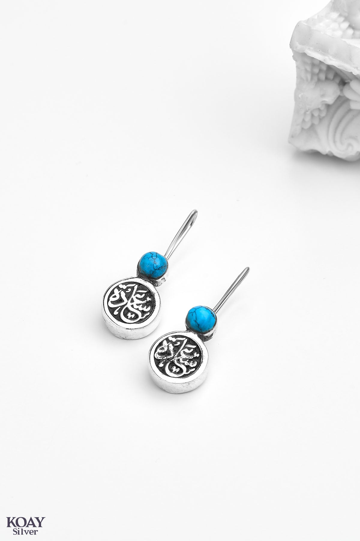 Turquoise Sa3ada Hook Earring