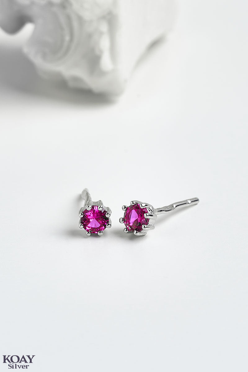 Zircon (031) Hot Pink Earring