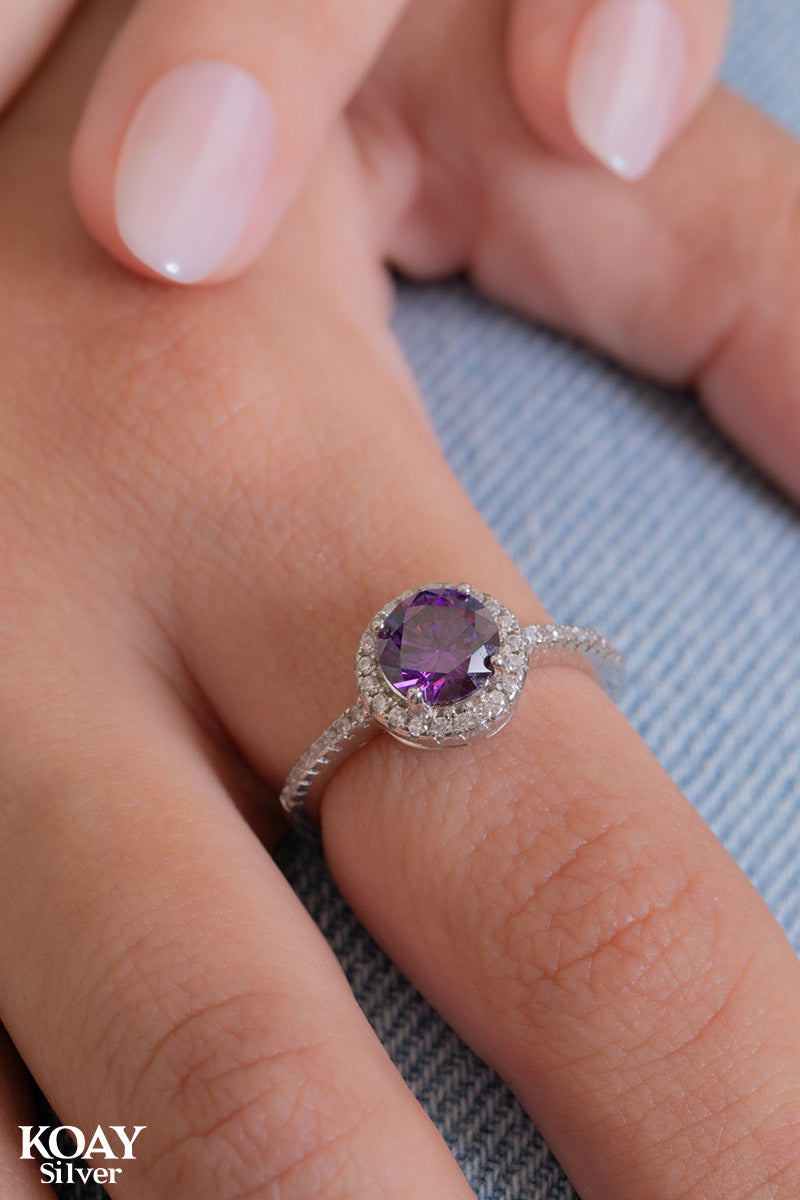 Zircon Ring (064-Purple)