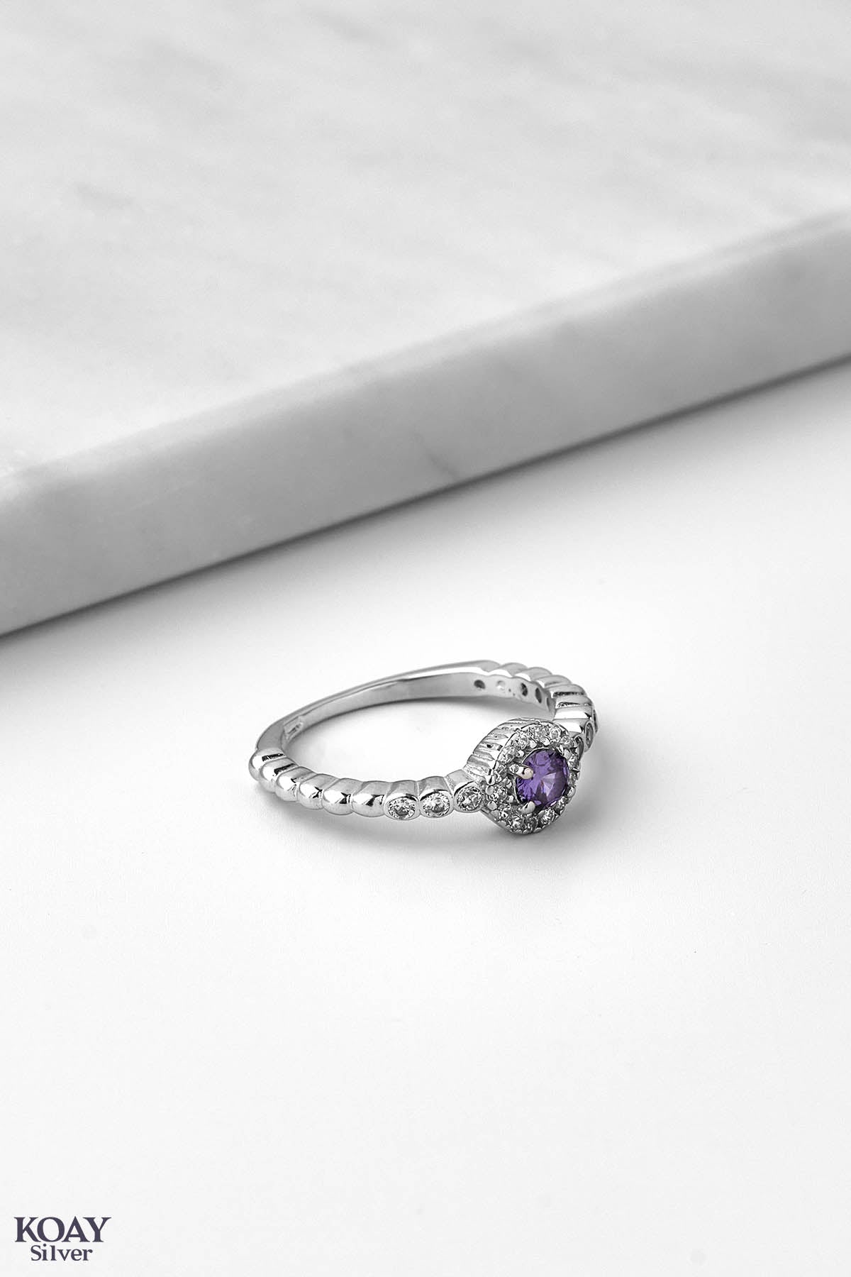 Zircon (044-Purple ) Ring