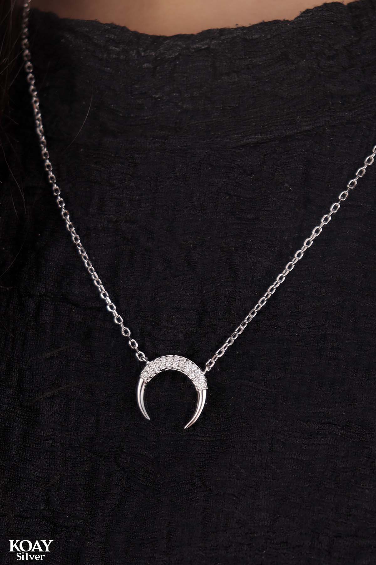 Down Crescent (03) Necklace