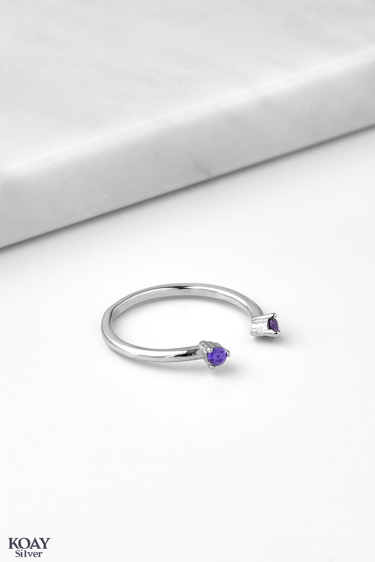 Double Zircon Purple (02) Ring