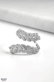 Zircon Double Leaf Ring