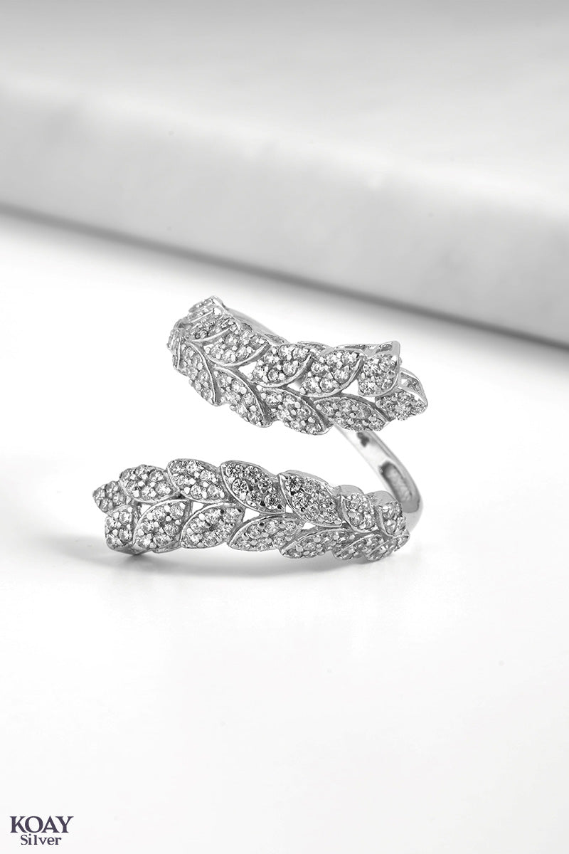 Zircon Double Leaf Ring
