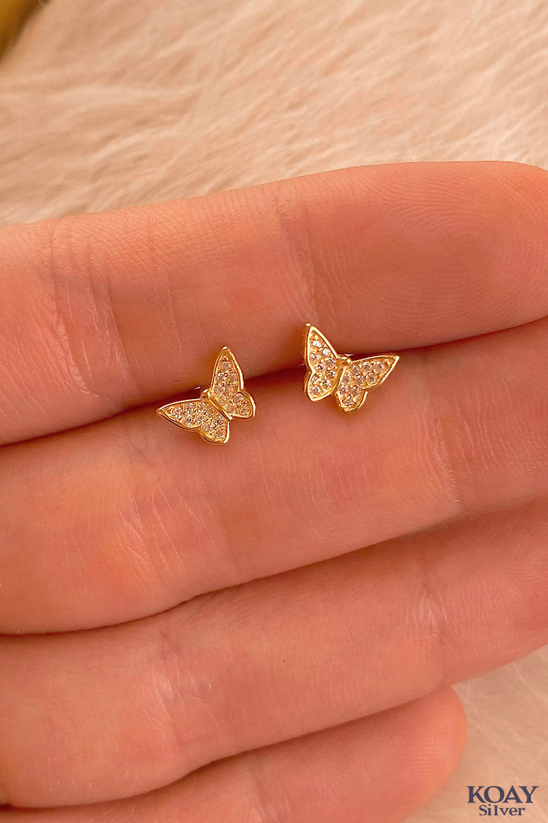 Zircon T Butterfly Earring (GP)