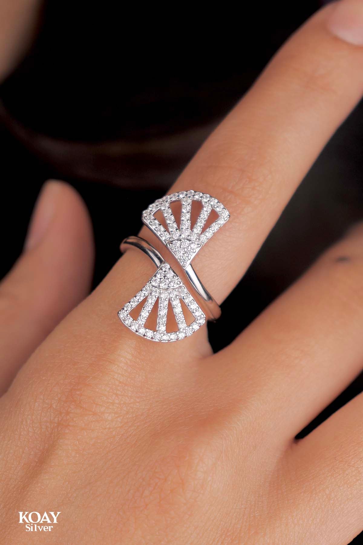 Zircon Lotus Ring