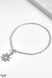 Silver Snowflake Bracelet 02