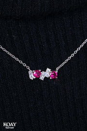 Zircons (07) Pink Necklace