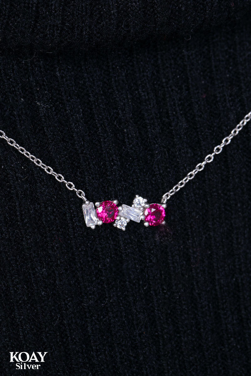 Zircons (07) Pink Necklace