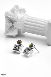 Sadaf Sa3ada Square Earring