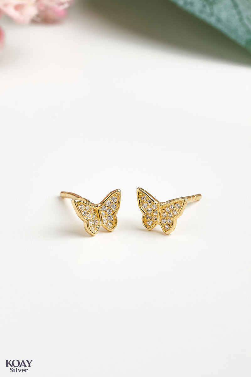 Zircon T Butterfly Earring (GP)