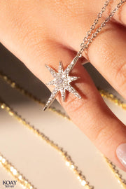 Zircon Large North Star Necklace