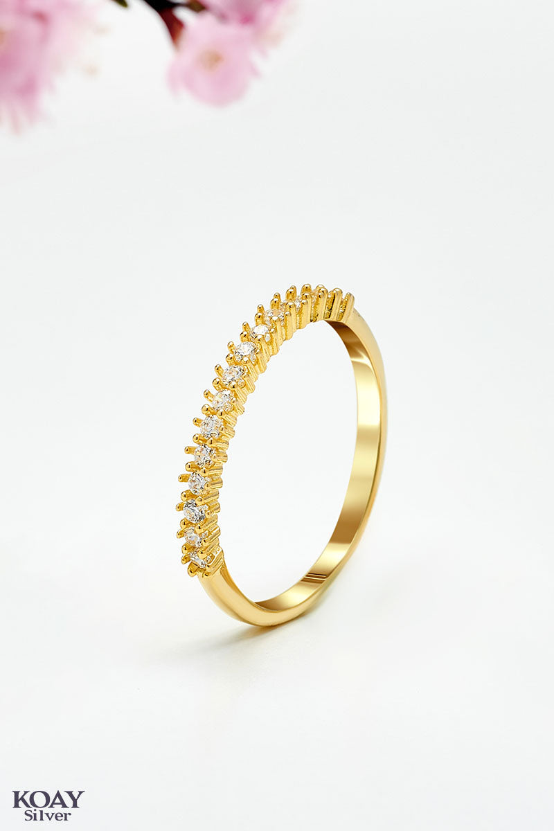 Zircon (0137) Gold Plated Ring