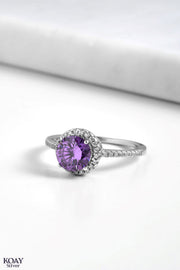 Zircon Ring (064-Purple)