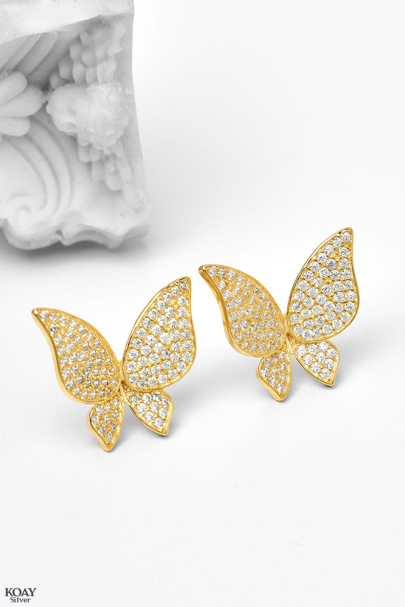 Zircon Butterfly (03) GP Earring