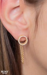 Zircon Circle Earring (047) GP