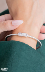 Zircon Square Bangle