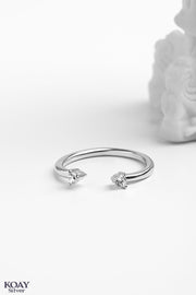 Double Zircon (02) Ring