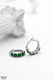 Green Zircons Hoop