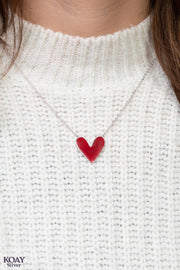 Large Red Heart Necklace