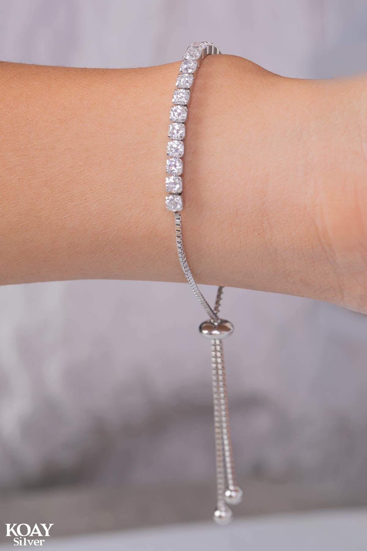 Silver Tennis (02) Bracelet
