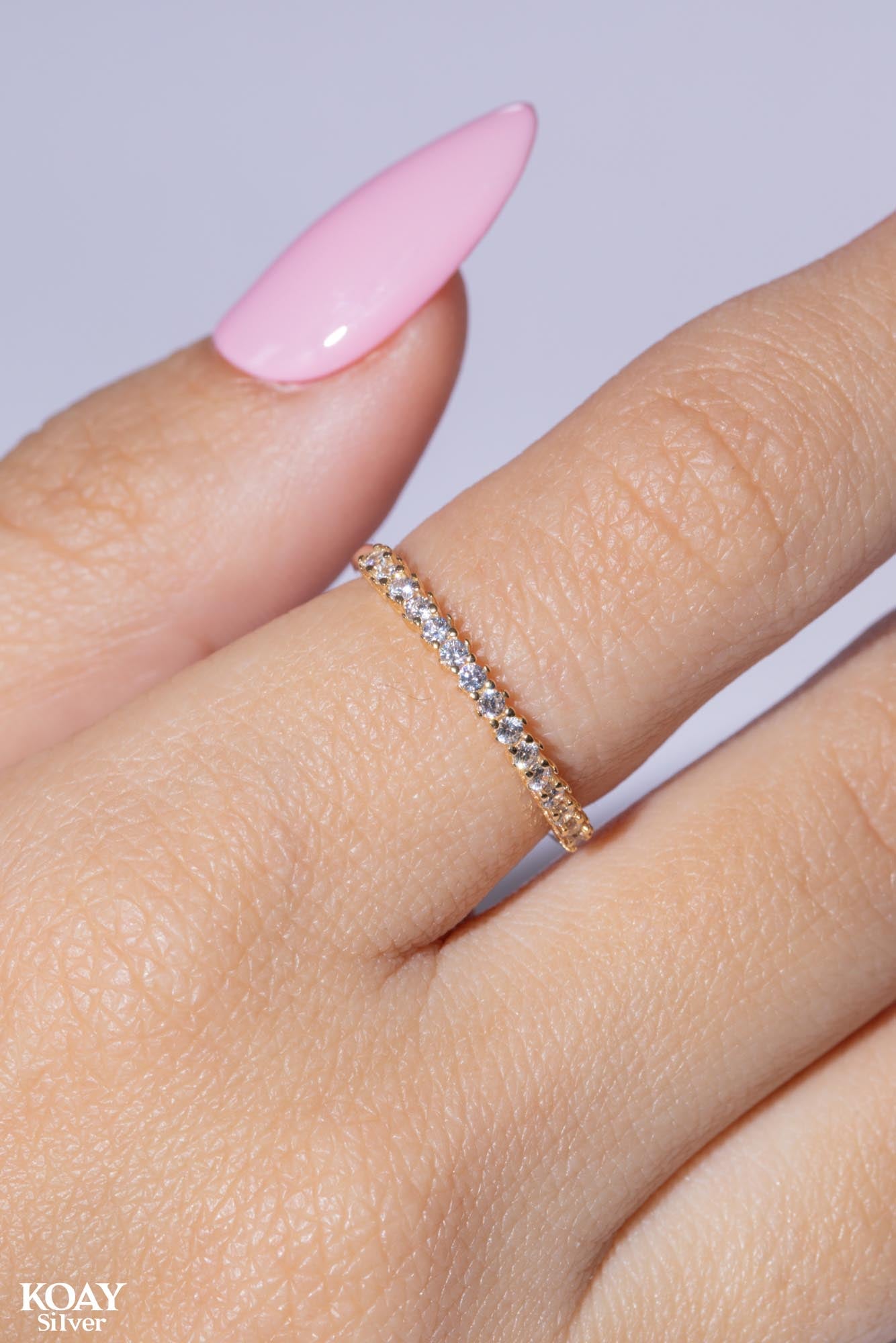 Zircon (0137) Gold Plated Ring