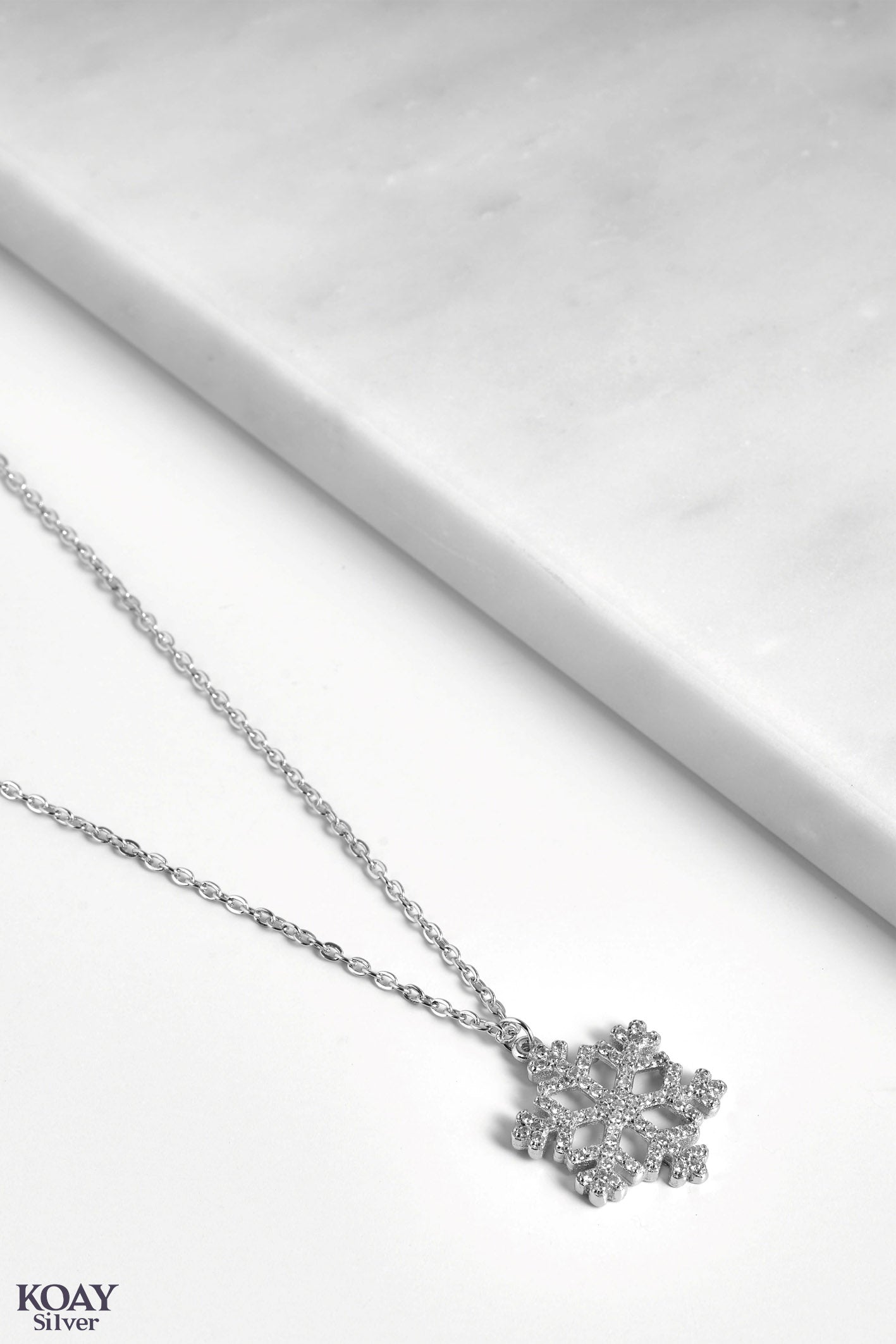 Zircon Snowflake Necklace