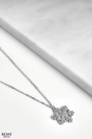 Zircon Snowflake Necklace