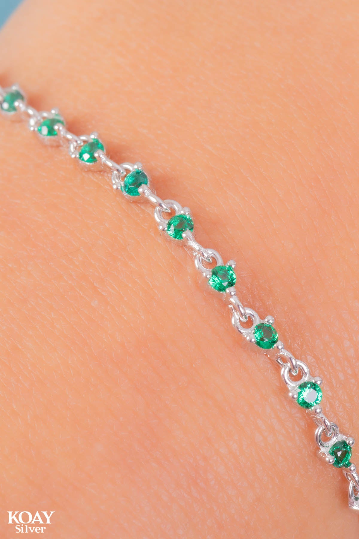 Zircons Bracelet (010-Green)
