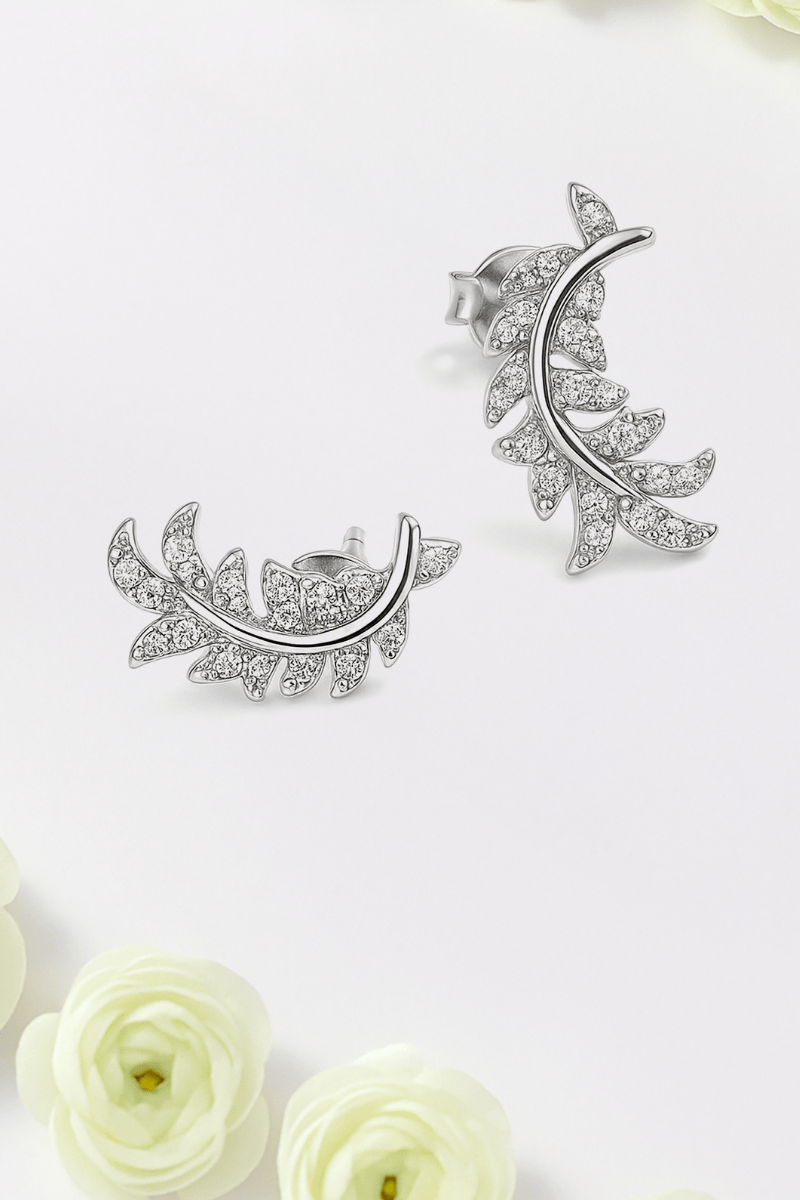 Zircon Leaf (05) Earring