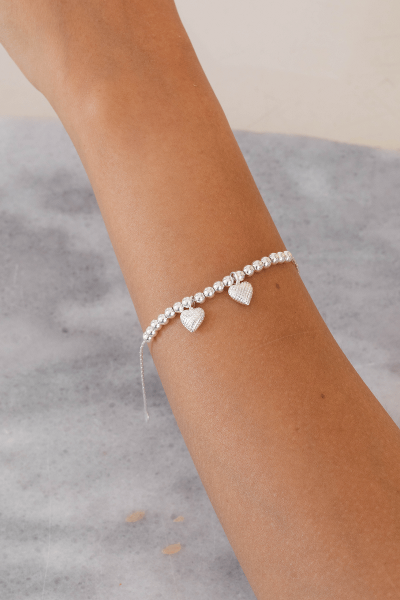Plain Balls & Heart  Bracelet