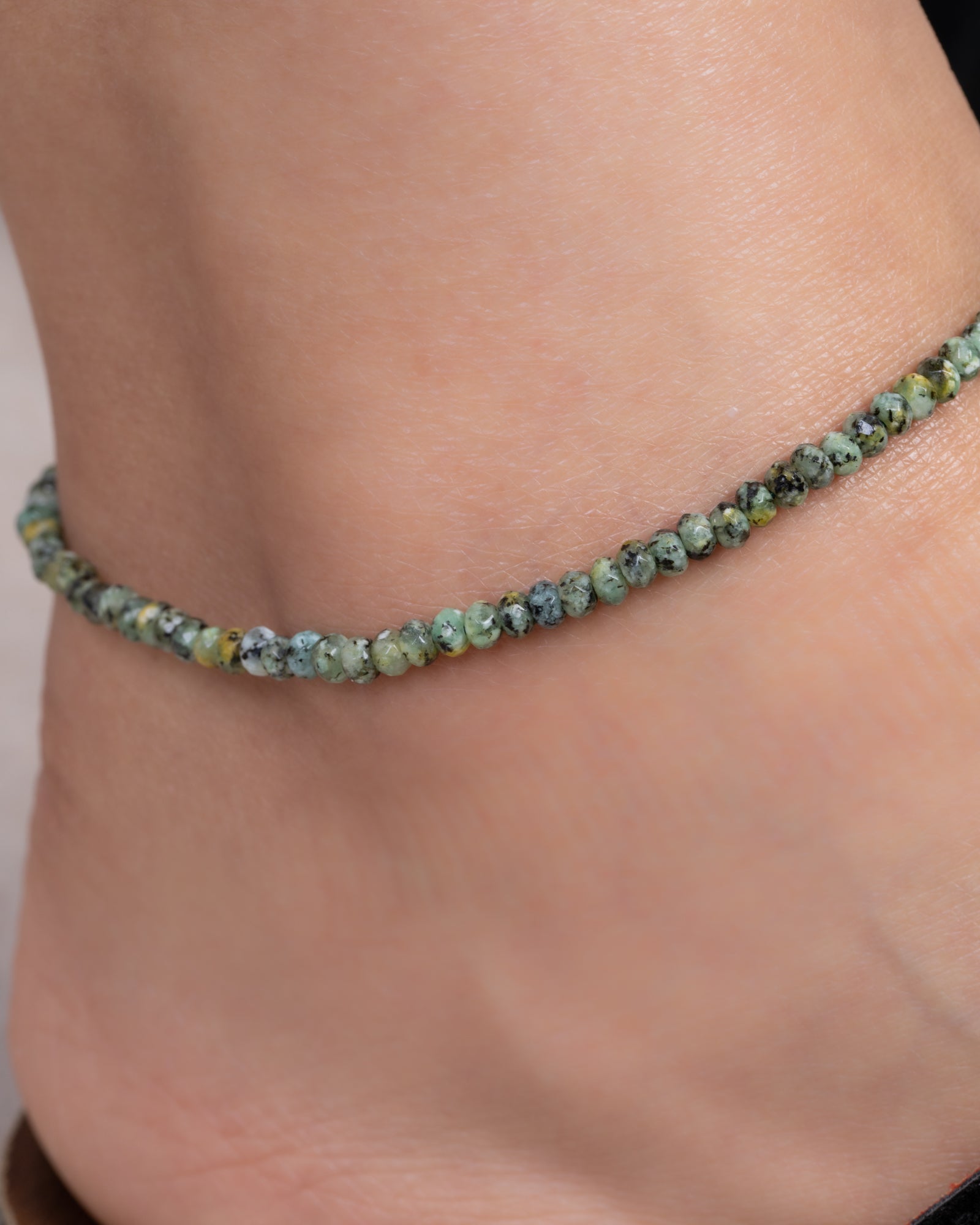 Jad yellow green Anklet