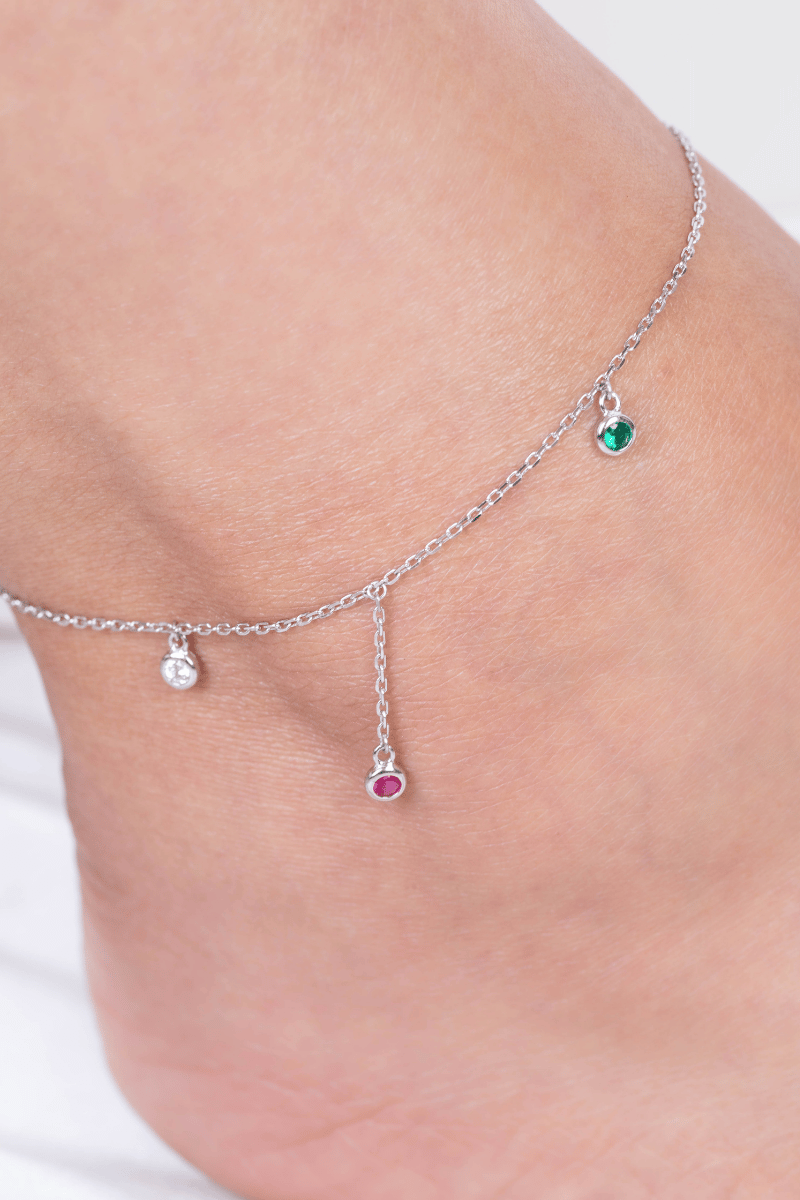 Zircon Colored Anklet