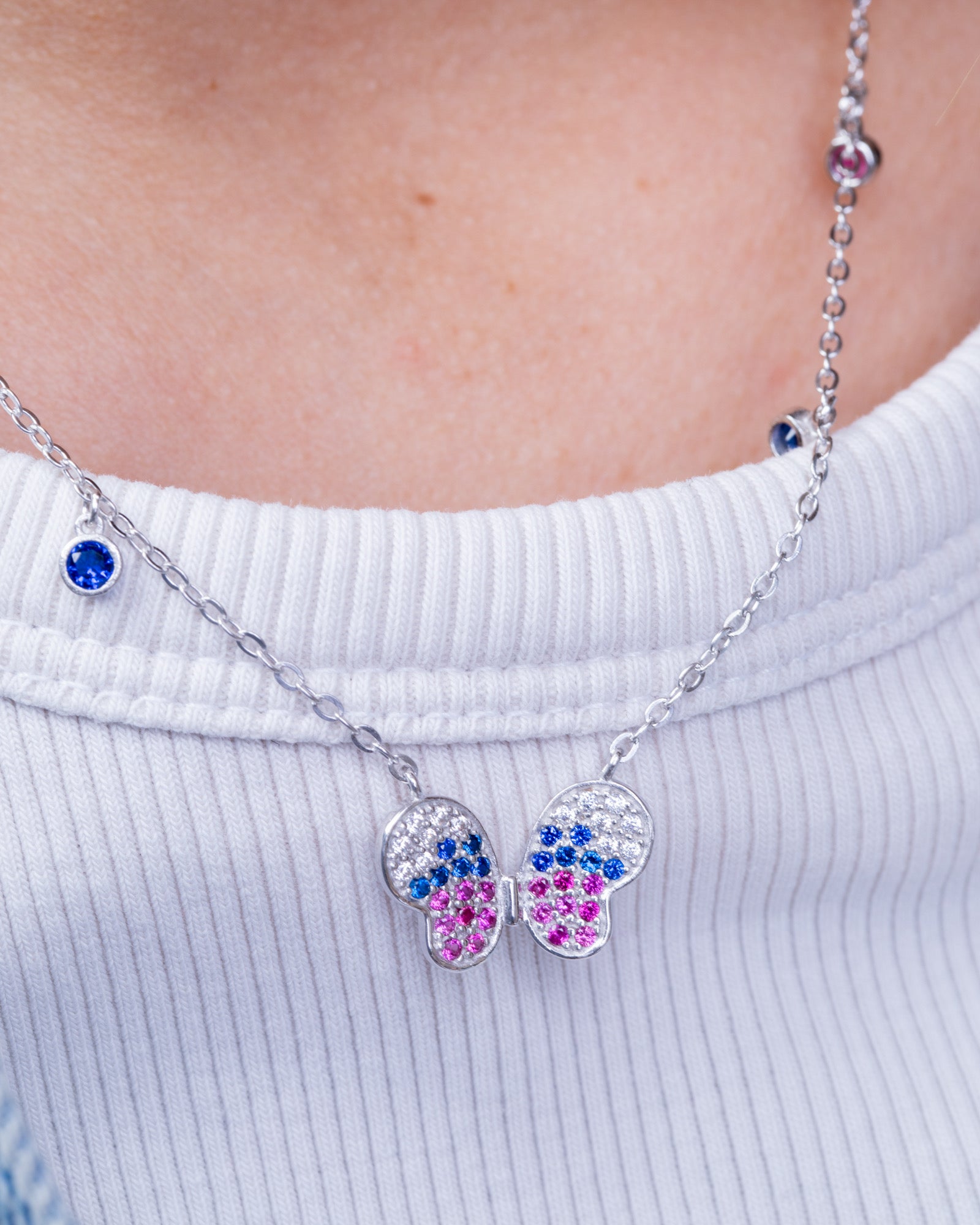 Zircon Butterfly (04) Necklace