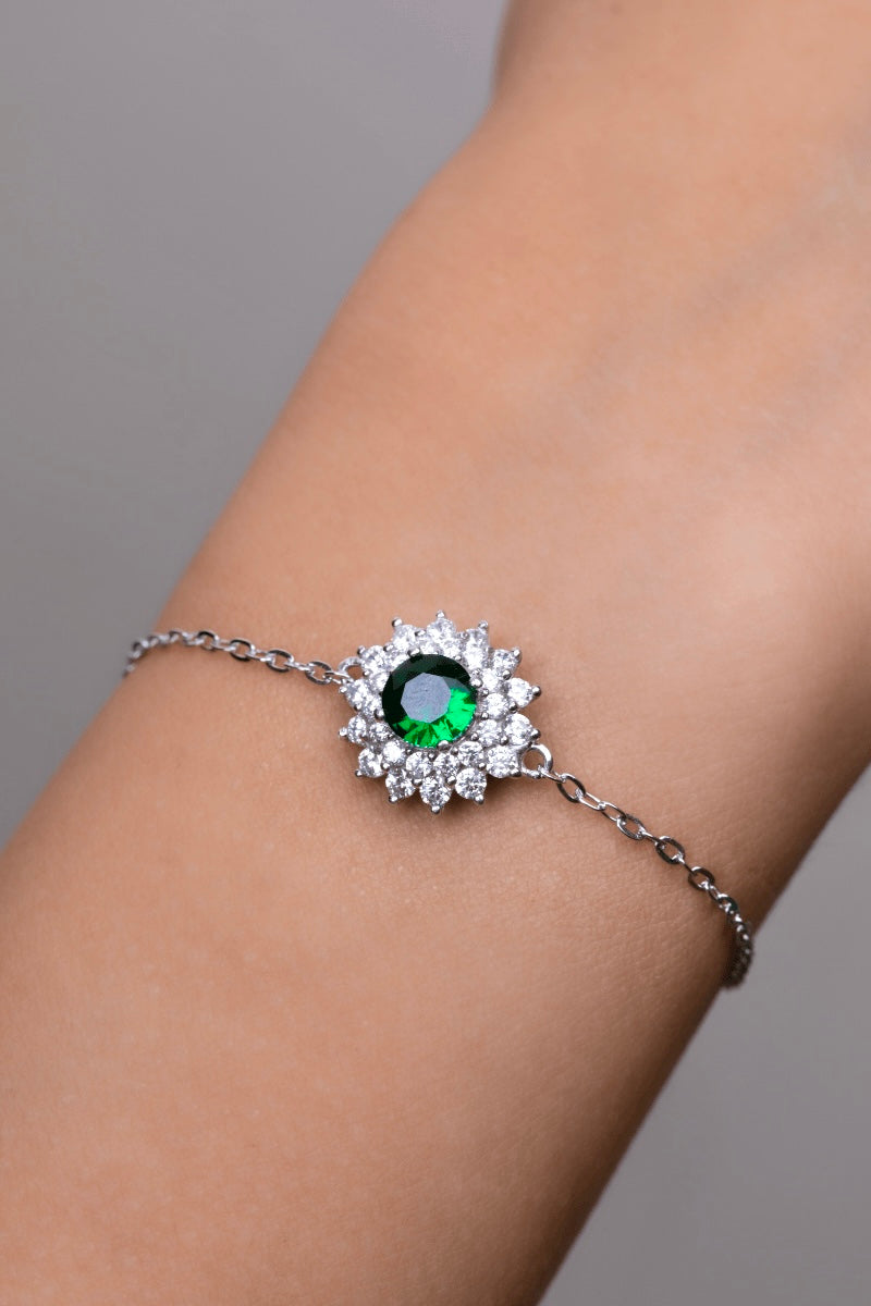 Zircon Flower Green (06) Bracelet