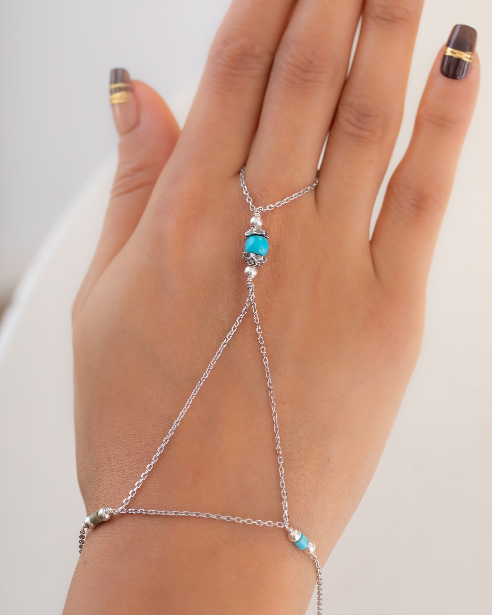 Turquoise fanos Handchian