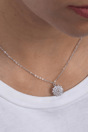 Zircon Flower (011) Necklace