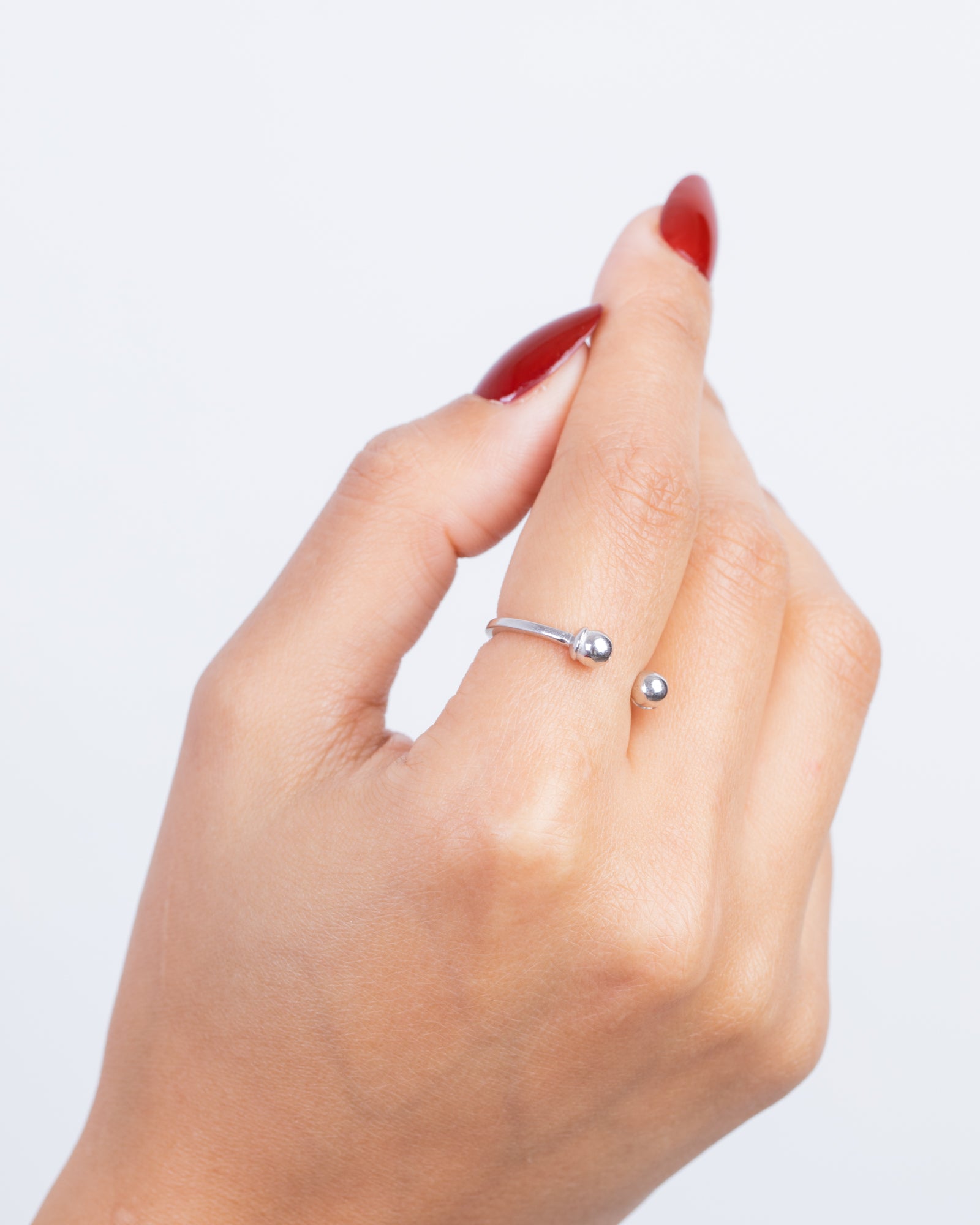 Plain Double Balls Ring