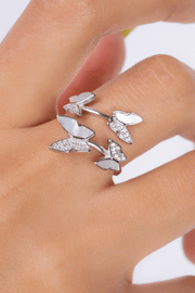 Zircon Butterfly & Sadaf (04) Ring